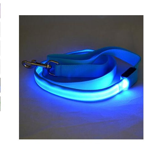 KFX-8000189 LED Dog Leash with Illuminating Nylon Strap and Replaceable Battery, Waterproof and Adjustable Brightness Options, Perfect for Night Walks