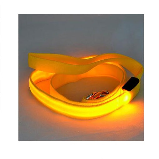 KFX-8000189 LED Dog Leash with Illuminating Nylon Strap and Replaceable Battery, Waterproof and Adjustable Brightness Options, Perfect for Night Walks