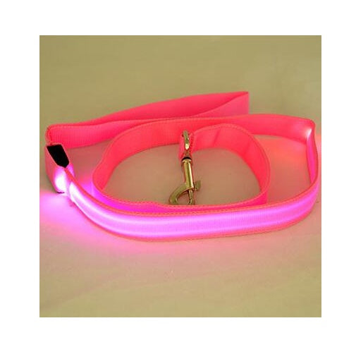 KFX-8000189 LED Dog Leash with Illuminating Nylon Strap and Replaceable Battery, Waterproof and Adjustable Brightness Options, Perfect for Night Walks