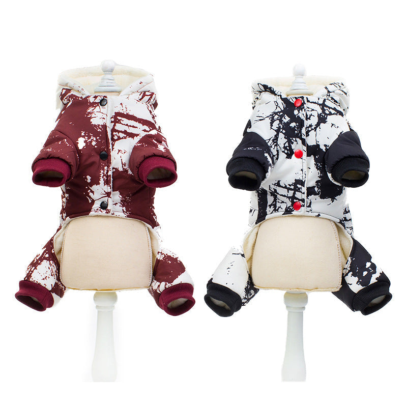 KFX-8000829 Dark Camouflage Four-Legged Pet Clothing in Nylon, Cotton, and Fleece for Fashion-Forward Pets