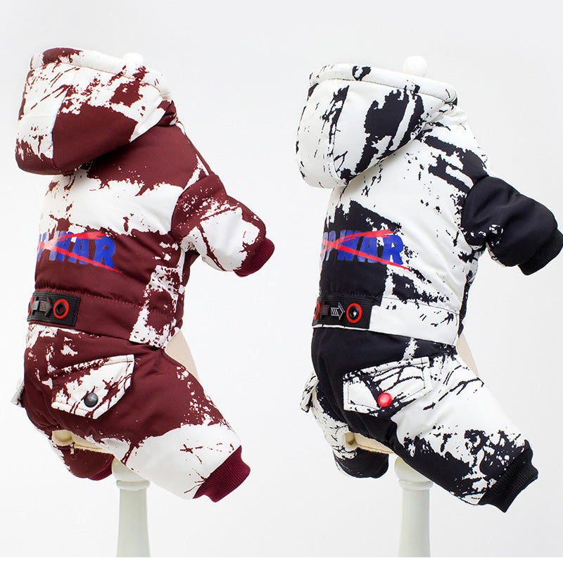 KFX-8000829 Dark Camouflage Four-Legged Pet Clothing in Nylon, Cotton, and Fleece for Fashion-Forward Pets