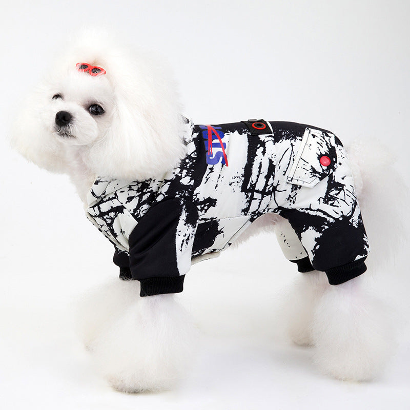 KFX-8000829 Dark Camouflage Four-Legged Pet Clothing in Nylon, Cotton, and Fleece for Fashion-Forward Pets