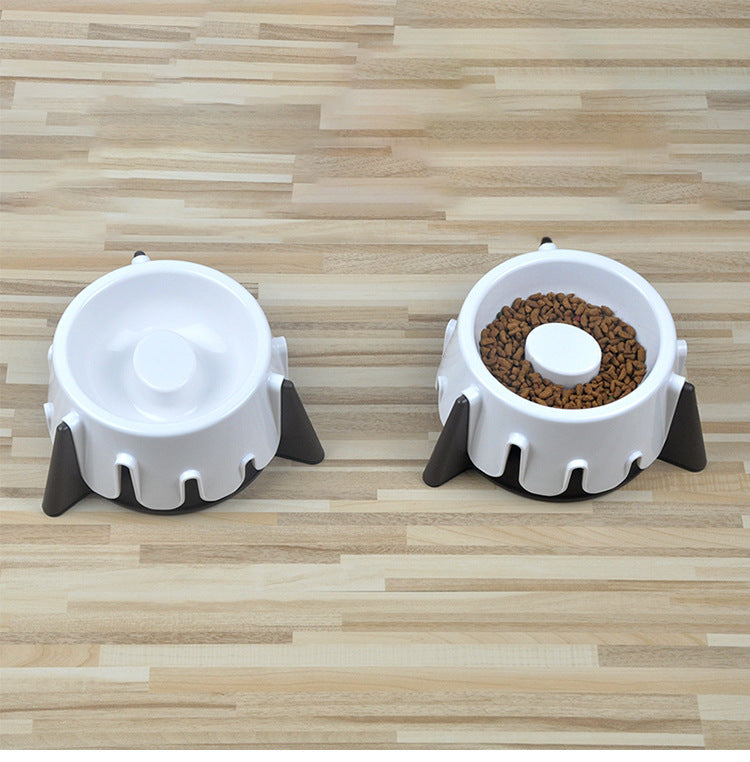 KFX-8002365 Adjustable Wet and Dry Pet Bowl - 8x9x13CM, 389G, Made of Durable Plastic