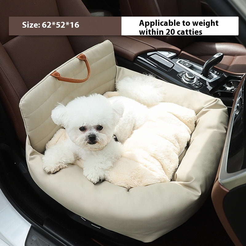 KFX-8002621 Universal Dog Car Kennel for All Seasons - Cat's Paw Cloth and Oxford Material, 62x52x16 cm