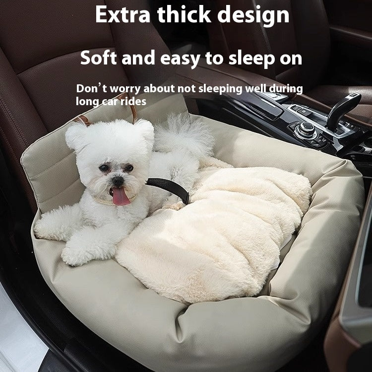 KFX-8002621 Universal Dog Car Kennel for All Seasons - Cat's Paw Cloth and Oxford Material, 62x52x16 cm