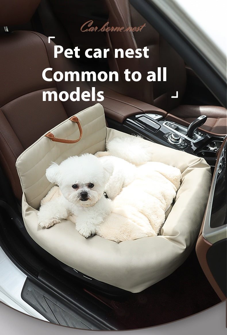 KFX-8002621 Universal Dog Car Kennel for All Seasons - Cat's Paw Cloth and Oxford Material, 62x52x16 cm