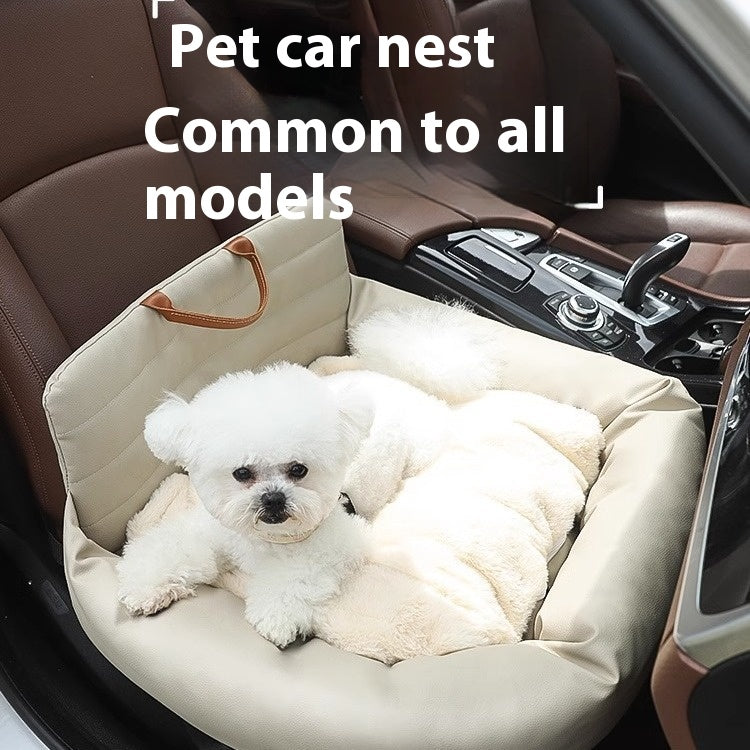 KFX-8002621 Universal Dog Car Kennel for All Seasons - Cat's Paw Cloth and Oxford Material, 62x52x16 cm