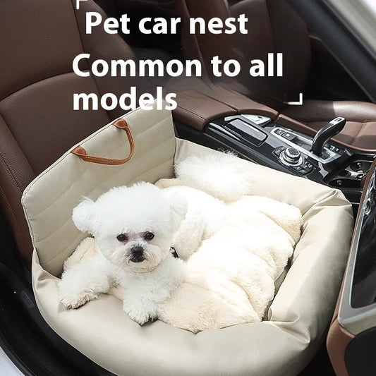 KFX-8002621 Universal Dog Car Kennel for All Seasons - Cat's Paw Cloth and Oxford Material, 62x52x16 cm