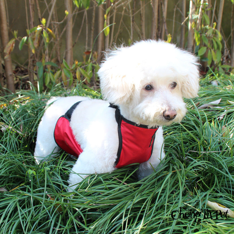 KFX-8002749 Waterproof Pet Apron for Belly Protection, Easy On and Off, Polyester & Short Plush Material