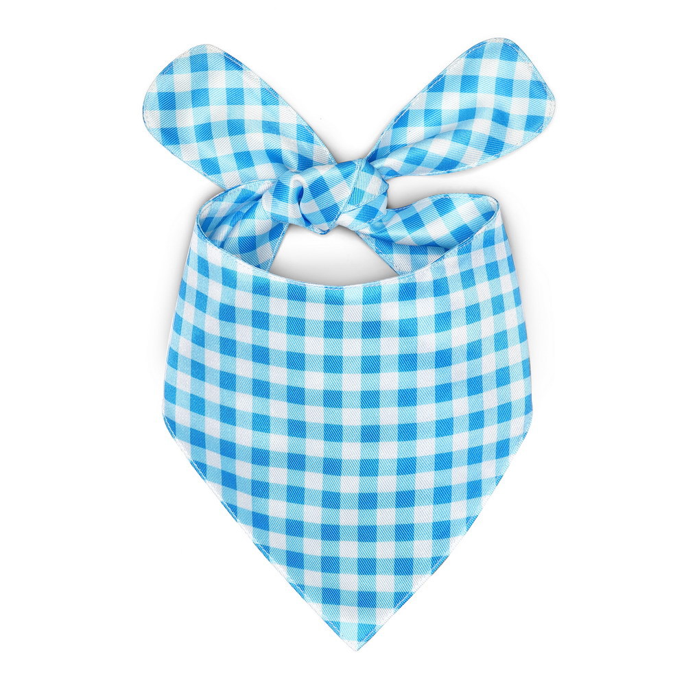 KFX-8009533 Striped and Plaid Pet Dog Saliva Towel - Polyester, Four Seasons, Casual Style