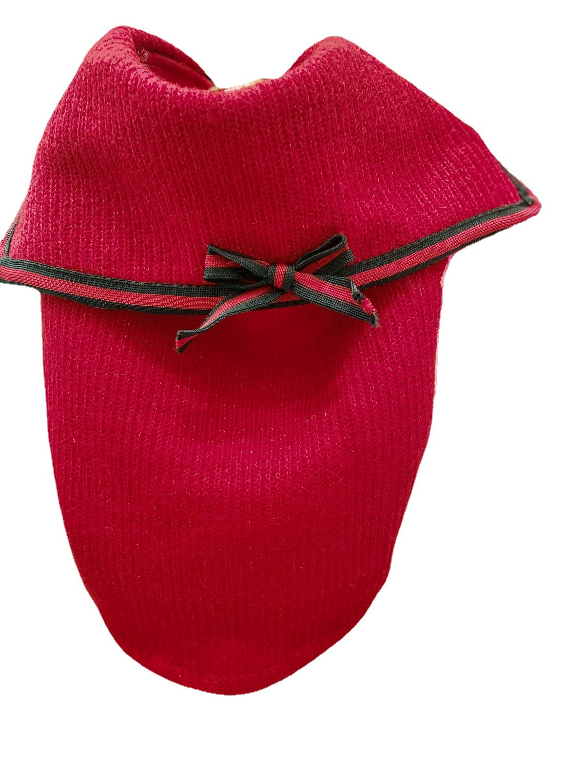 KFX-8009917 Cozy Red Wool Dog Sweater for Autumn and Winter