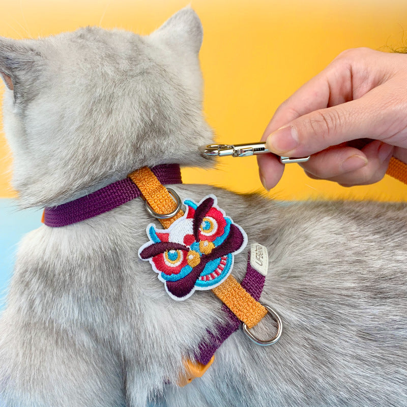 KFX-8011709 Adjustable Cat Traction Rope for Small Dogs – Divine Beast Racer Back Design