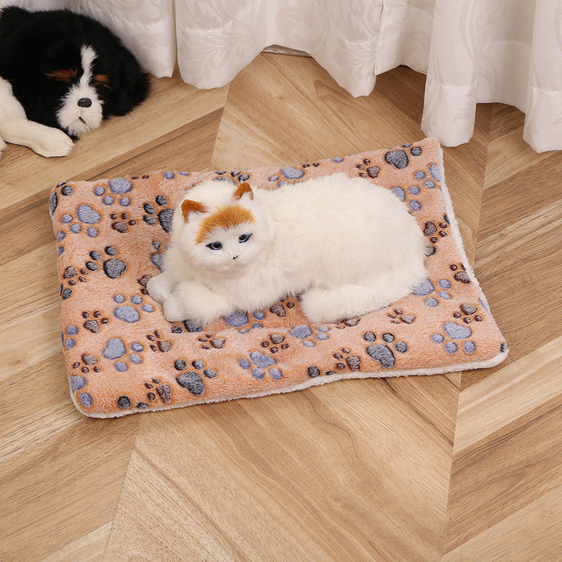 KFX-8011965 Cute Double-Sided Pet Mat Blanket for Dogs - Soft & Warm Kennel Bedding