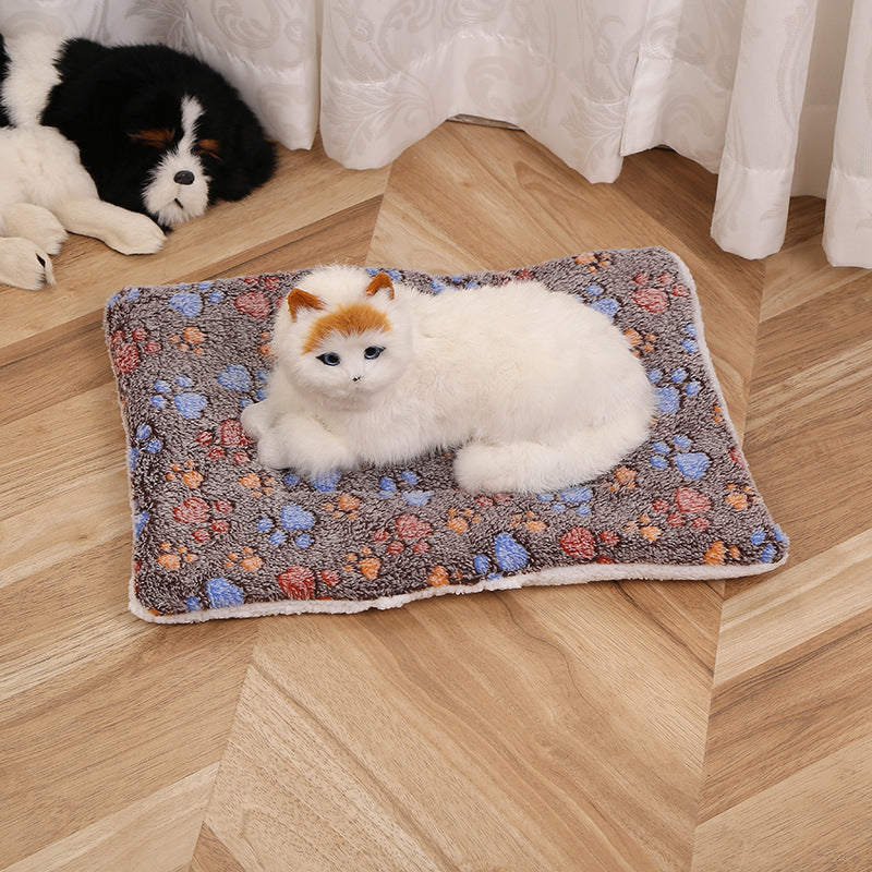 KFX-8011965 Cute Double-Sided Pet Mat Blanket for Dogs - Soft & Warm Kennel Bedding