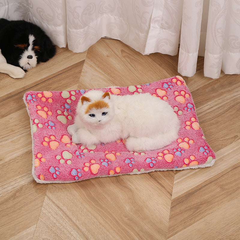 KFX-8011965 Cute Double-Sided Pet Mat Blanket for Dogs - Soft & Warm Kennel Bedding