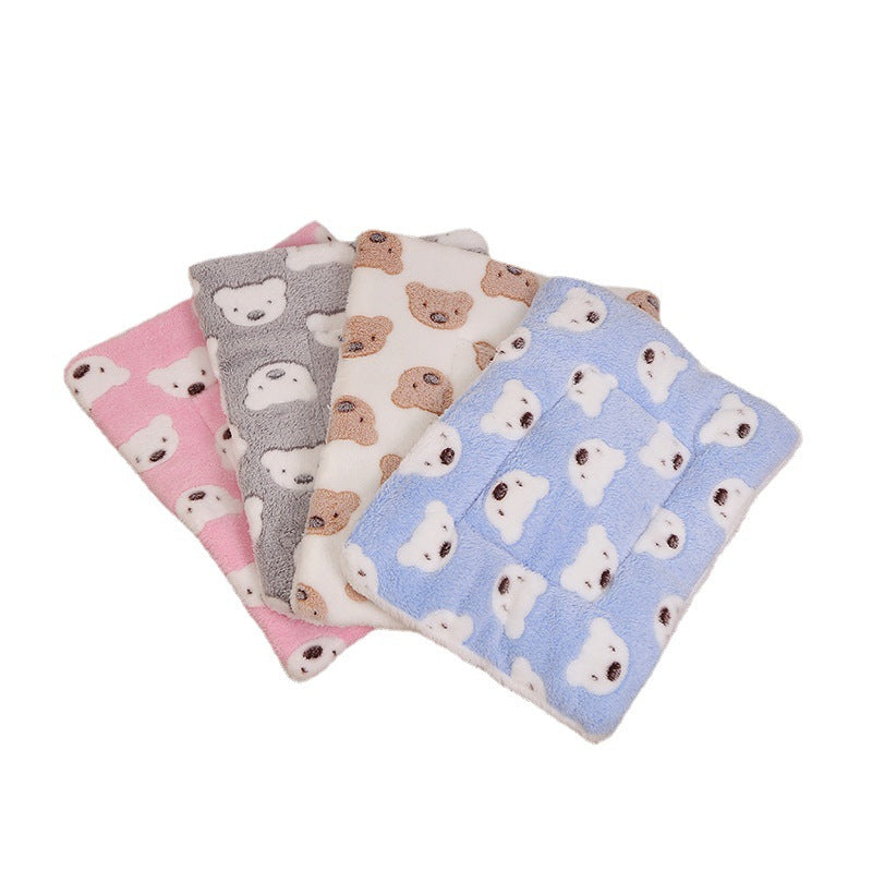 KFX-8011965 Cute Double-Sided Pet Mat Blanket for Dogs - Soft & Warm Kennel Bedding