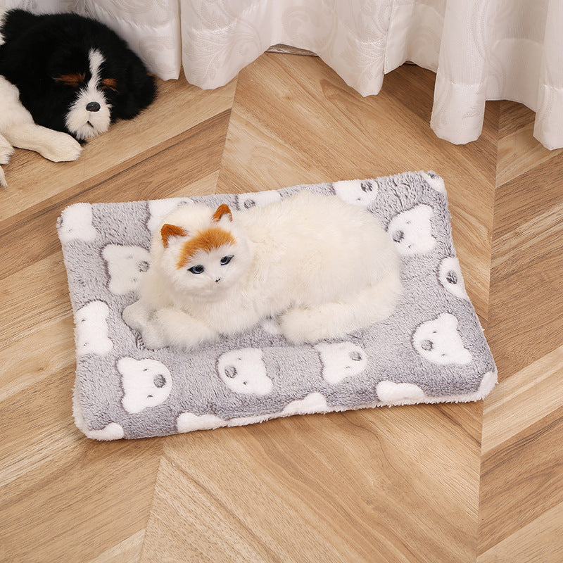 KFX-8011965 Cute Double-Sided Pet Mat Blanket for Dogs - Soft & Warm Kennel Bedding