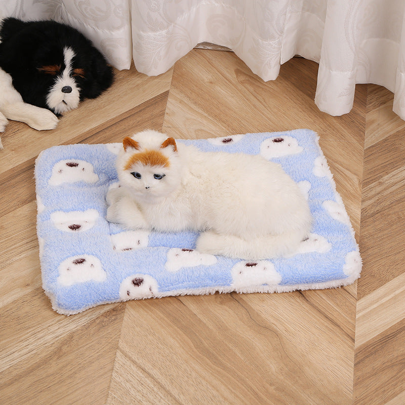 KFX-8011965 Cute Double-Sided Pet Mat Blanket for Dogs - Soft & Warm Kennel Bedding