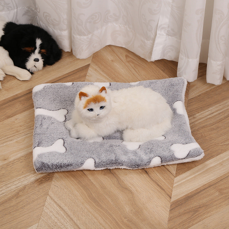 KFX-8011965 Cute Double-Sided Pet Mat Blanket for Dogs - Soft & Warm Kennel Bedding