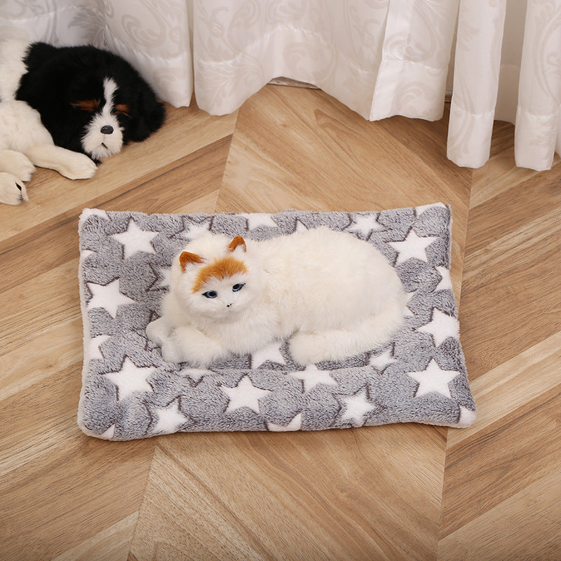 KFX-8011965 Cute Double-Sided Pet Mat Blanket for Dogs - Soft & Warm Kennel Bedding