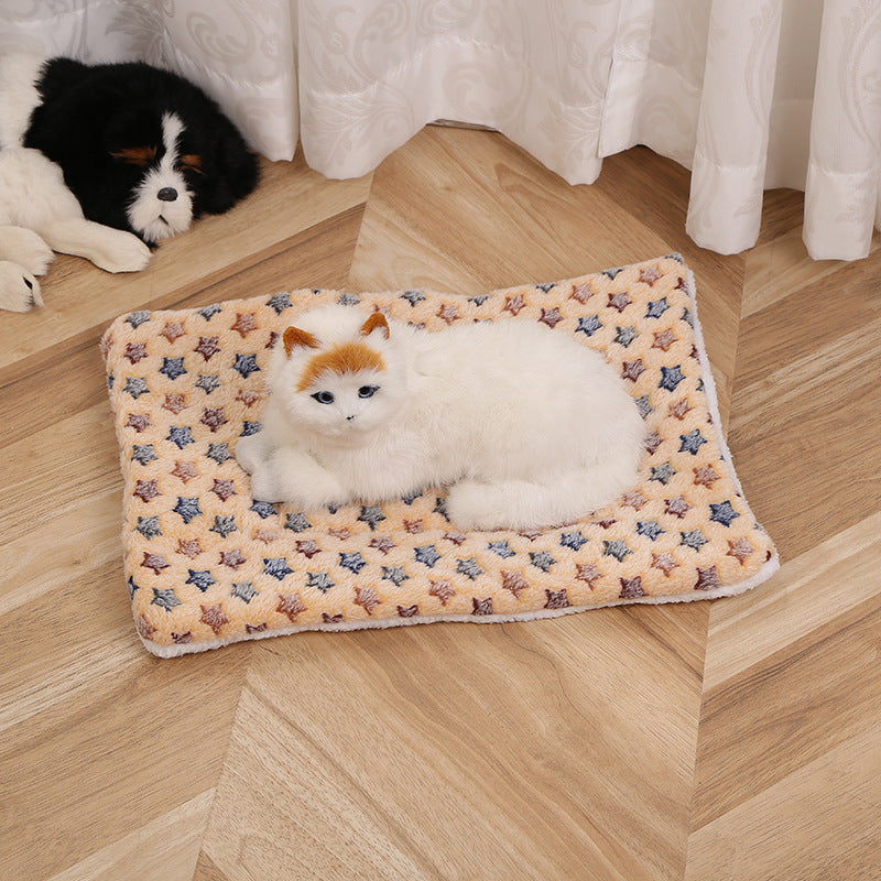 KFX-8011965 Cute Double-Sided Pet Mat Blanket for Dogs - Soft & Warm Kennel Bedding