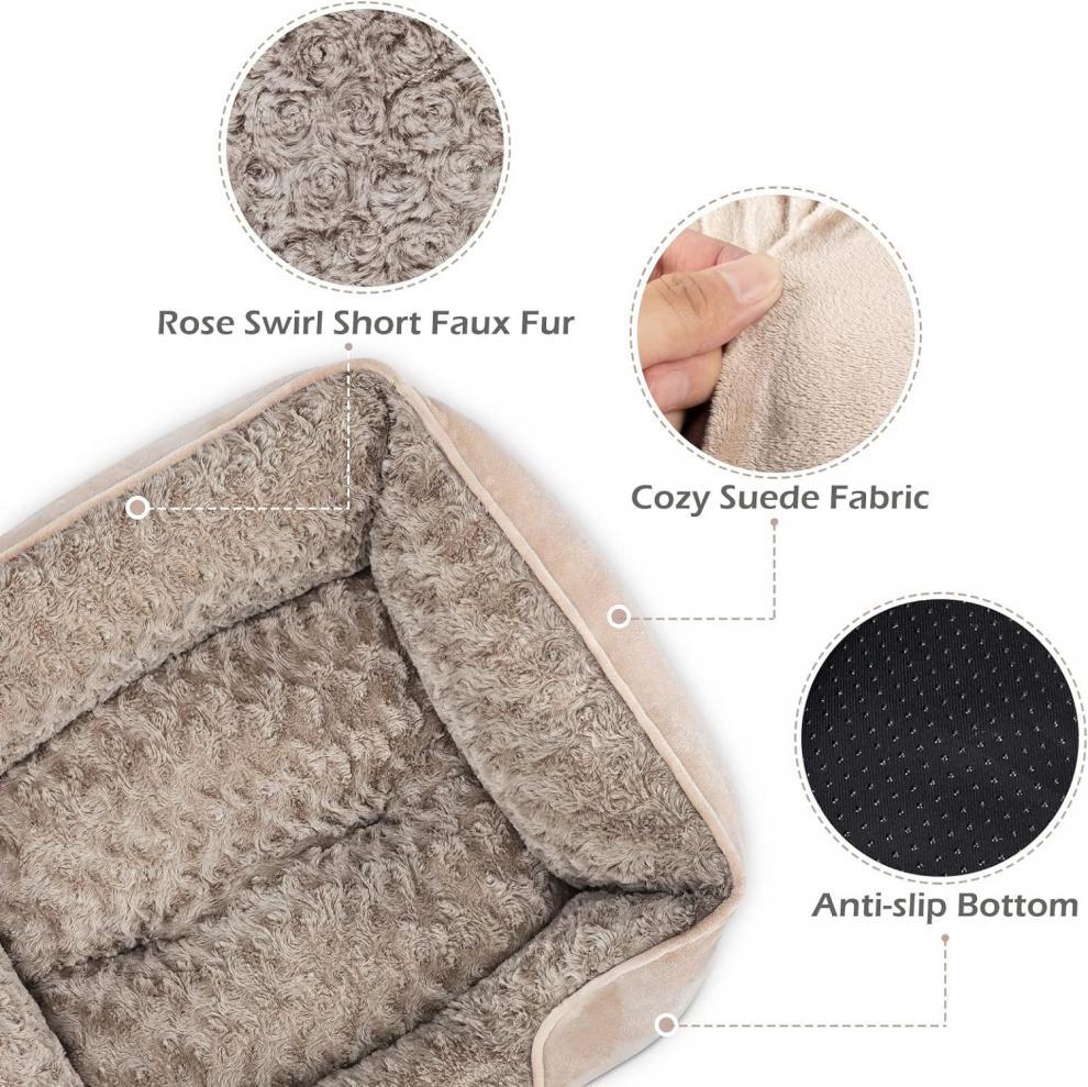 KFX-8015165 Cozy Golden Retriever Style Dog Bed for Small to Large Pets