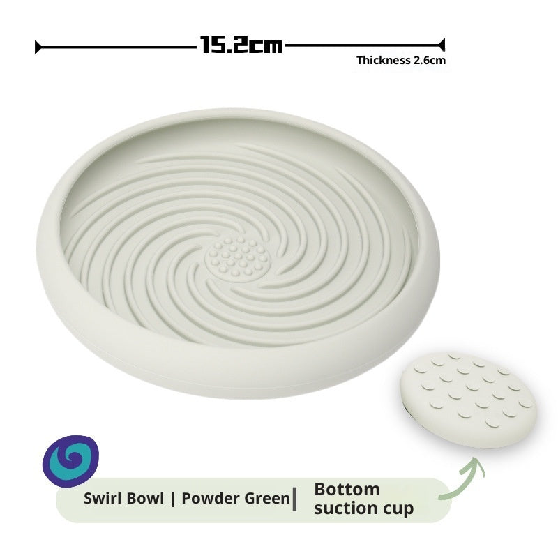 KFX-8017853 Silicone Dog Slow Feeder Bowl with Lick Mat – 15 cm Diameter, Light Blue, Pink, Turquoise Options