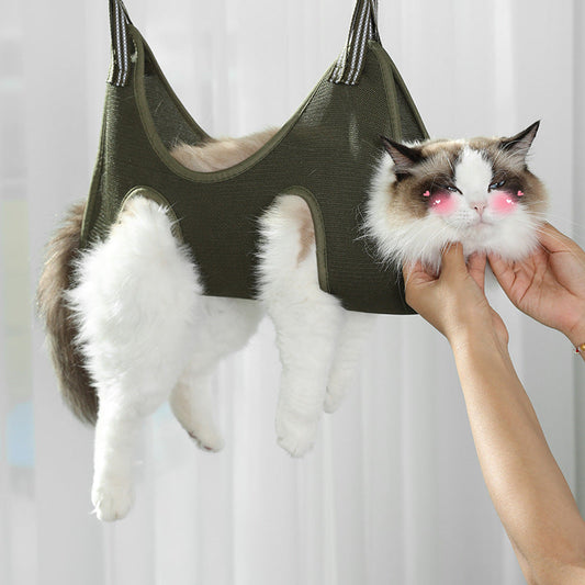 KFX-8022205 Cat Bathing Bag Multi-functional Tool for Kittens - Available in Blue, Black, and Green