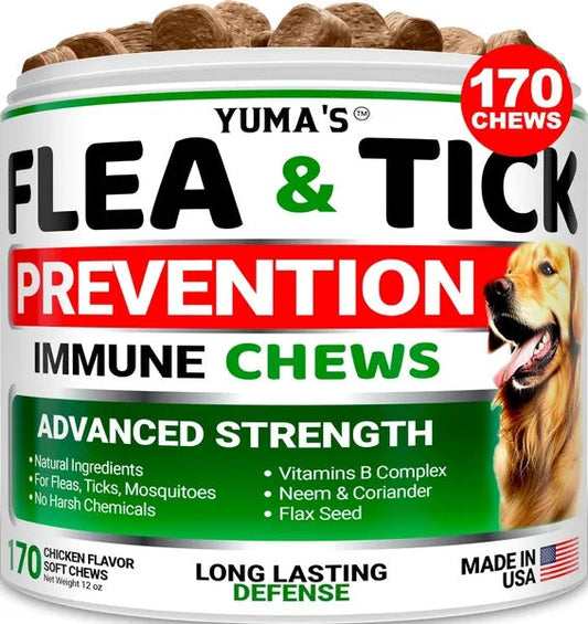 KFX-8023485 Natural Flea and Tick Prevention Soft Treats for Dogs - Made in USA, Vet Formulated