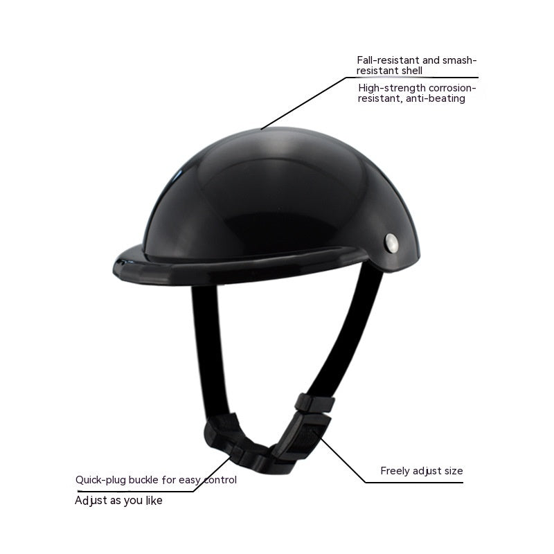 KFX-8024253 Pet Helmet with Glasses for Dogs and Cats - Casual Monochrome Style, Available in S, M, L