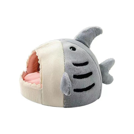 KFX-8024893 Cozy Soft Cat Hideout House with Shark Design