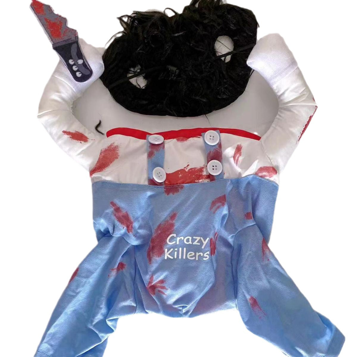 KFX-8025789 Bloody Doll Style Pet Costume for Dogs and Cats - Hip Hop Halloween Outfit