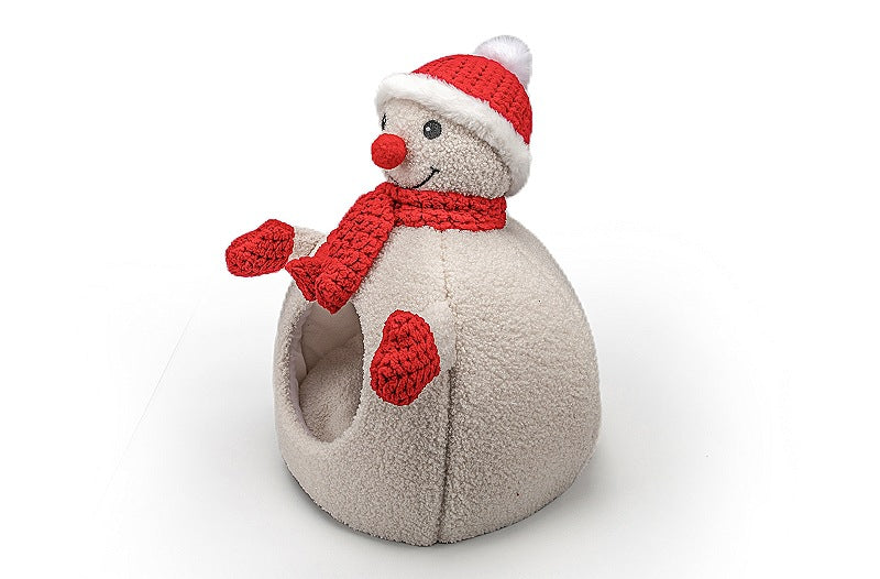 KFX-8027453 Three-Dimensional Cartoon Pet Nest in Snowman, Bear, Rabbit, and Kitten Designs - Available in Small, Medium, and Large Sizes