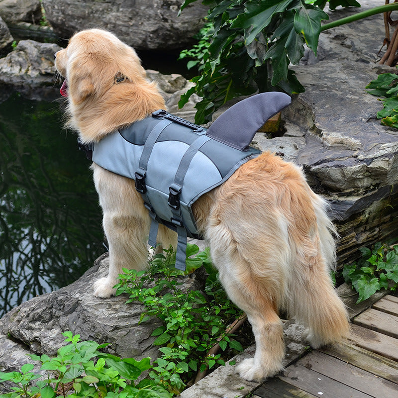 KFX-8027581 Adjustable Mermaid Shark Dog Swimming Life Vest - Life Jacket for Small to Large Pets