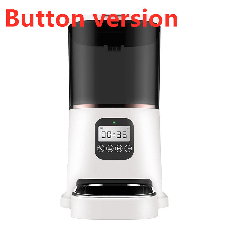 KFX-8029373 Smart Automatic Feeder for Dogs and Cats with WiFi Function, Transparent White and Diamond Black Options