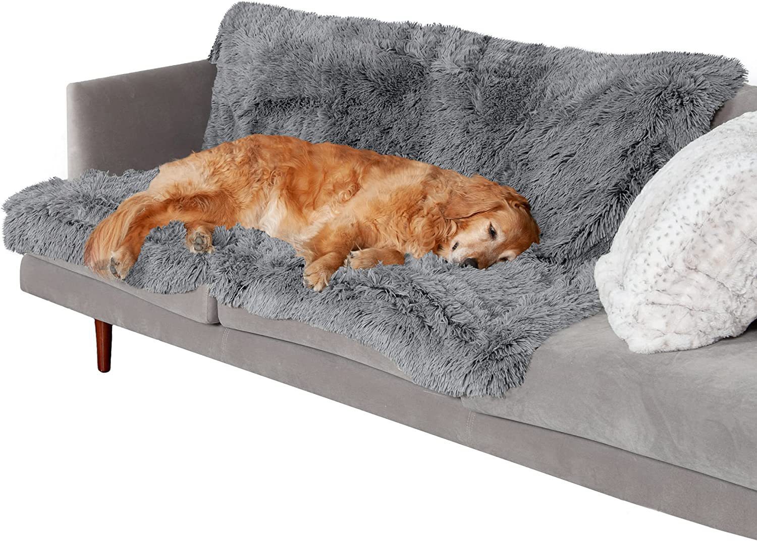 KFX-8030013 Plush Waterproof Double Layer Dog Cushion - Dark Gray, Light Gray, Rubber Color Options Available