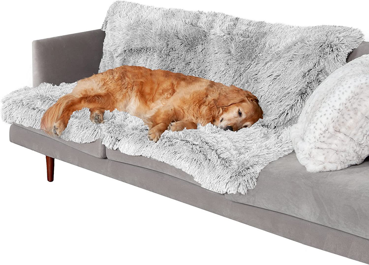 KFX-8030013 Plush Waterproof Double Layer Dog Cushion - Dark Gray, Light Gray, Rubber Color Options Available