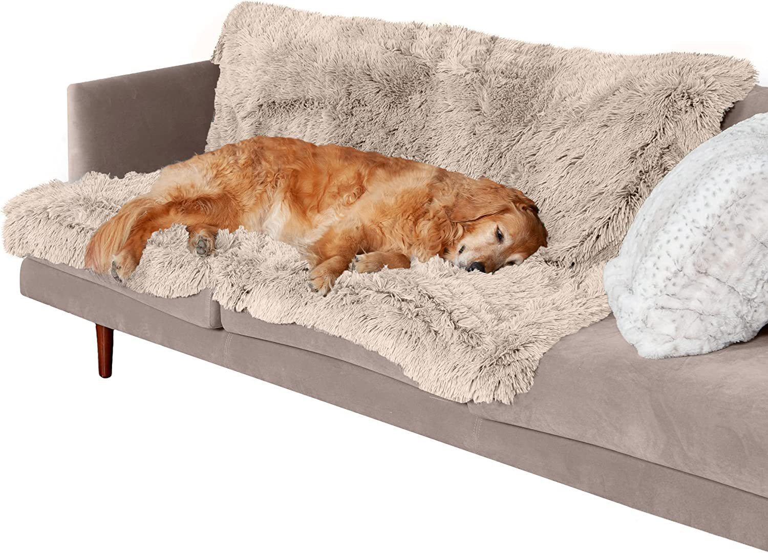 KFX-8030013 Plush Waterproof Double Layer Dog Cushion - Dark Gray, Light Gray, Rubber Color Options Available