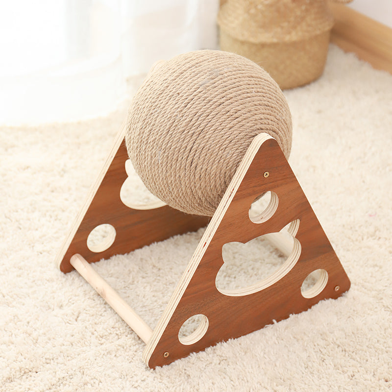 KFX-8032445 Durable Solid Wood Cat Climbing Frame and Scratching Board for Cats
