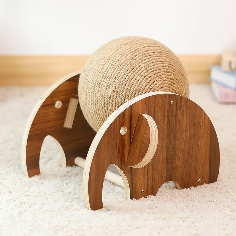 KFX-8032445 Durable Solid Wood Cat Climbing Frame and Scratching Board for Cats