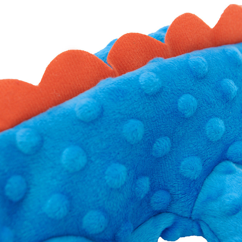 KFX-8033981 Plush Teething Toy for Large Dogs - Bite Resistant Vocal Crocodile & Triceratops, 37*17cm