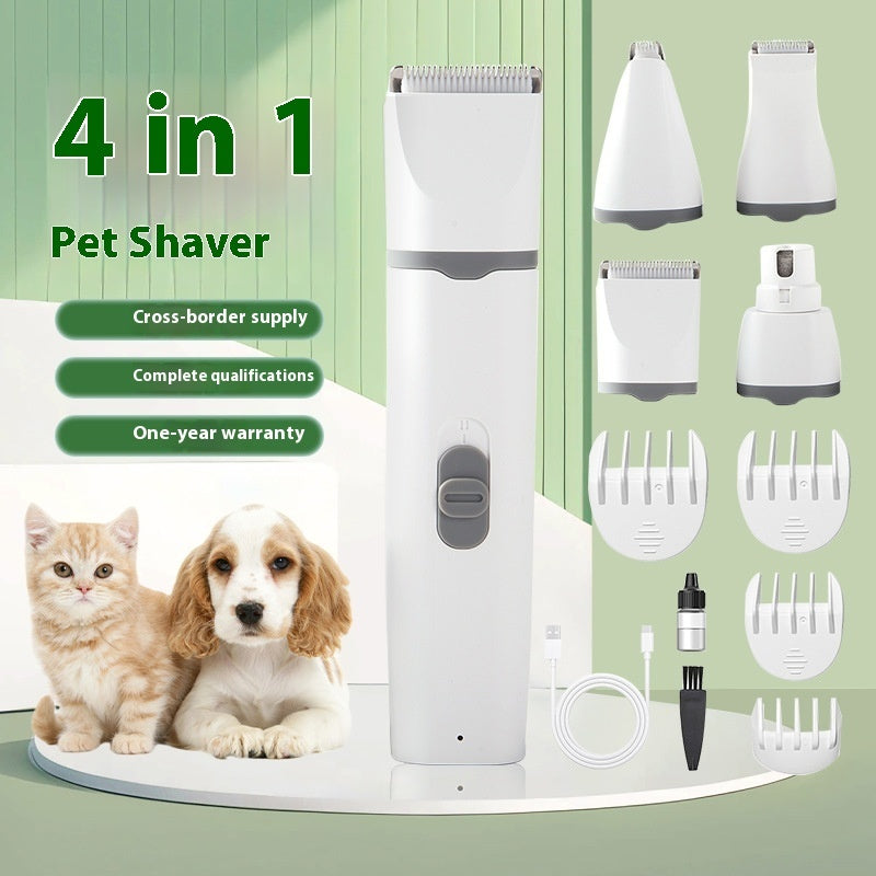 KFX-8034749 Electric Pet Shaver Clipper Set - 4-in-1, 3-in-1, and 2-in-1 Options for Grooming and Nail Care