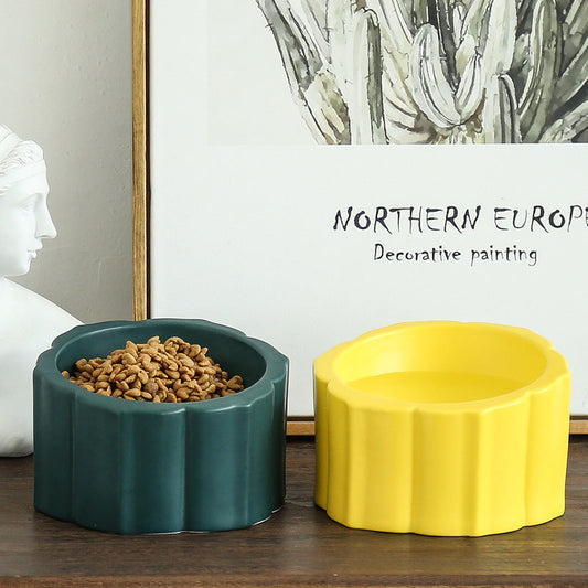 KFX-8035133 Automatic Ceramic Cat and Dog Feeding Bowls - Available in Various Colors