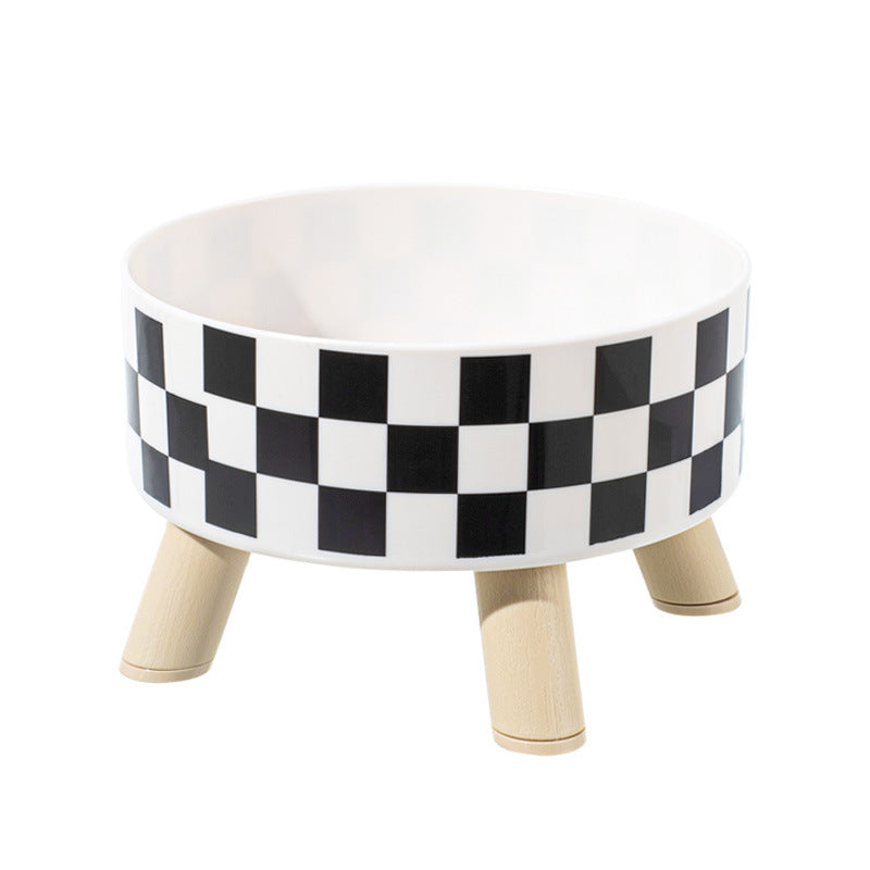 KFX-8040893 Polka Dot Large Stainless Steel Pet Bowl with Four Legs