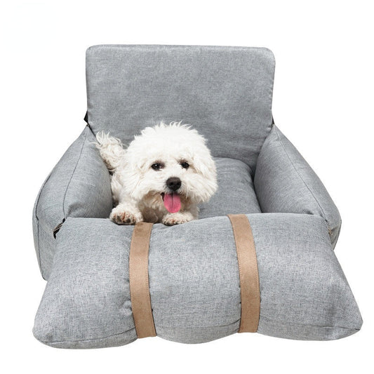 KFX-8041149 Portable Folding Pet Sofa Nest in Lattice Color Matching - Fashionable Linen with PP Cotton Filling