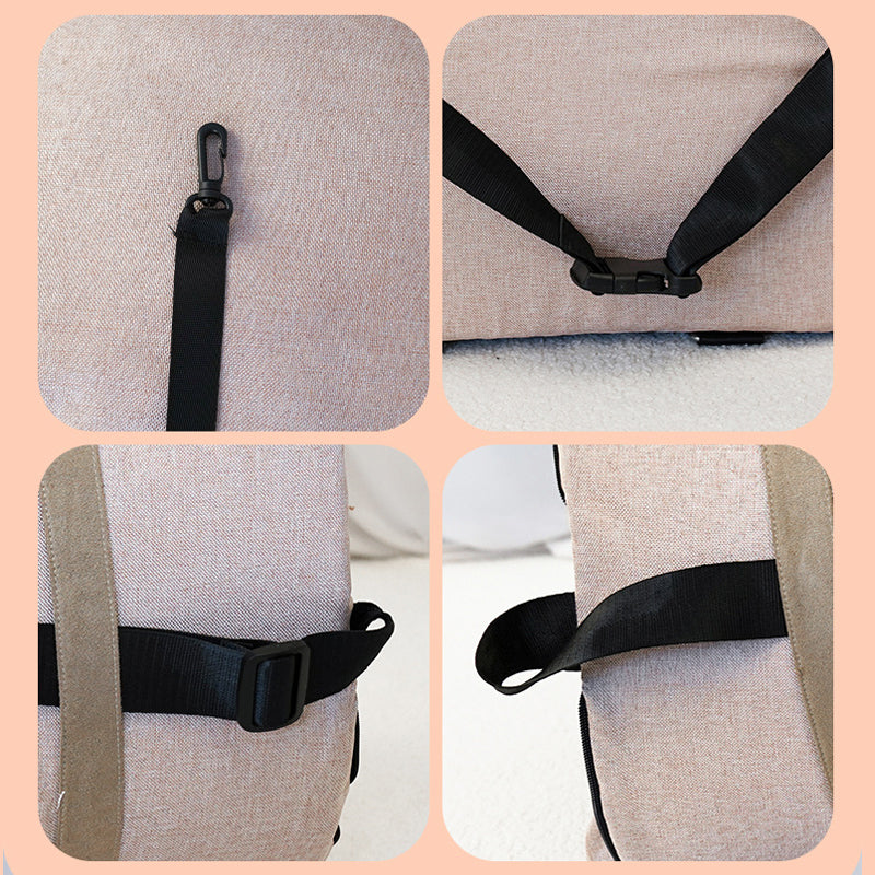 KFX-8041149 Portable Folding Pet Sofa Nest in Lattice Color Matching - Fashionable Linen with PP Cotton Filling
