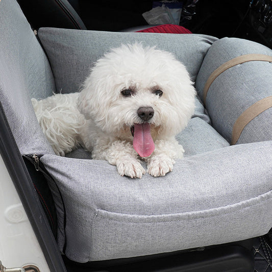 KFX-8041149 Portable Folding Pet Sofa Nest in Lattice Color Matching - Fashionable Linen with PP Cotton Filling