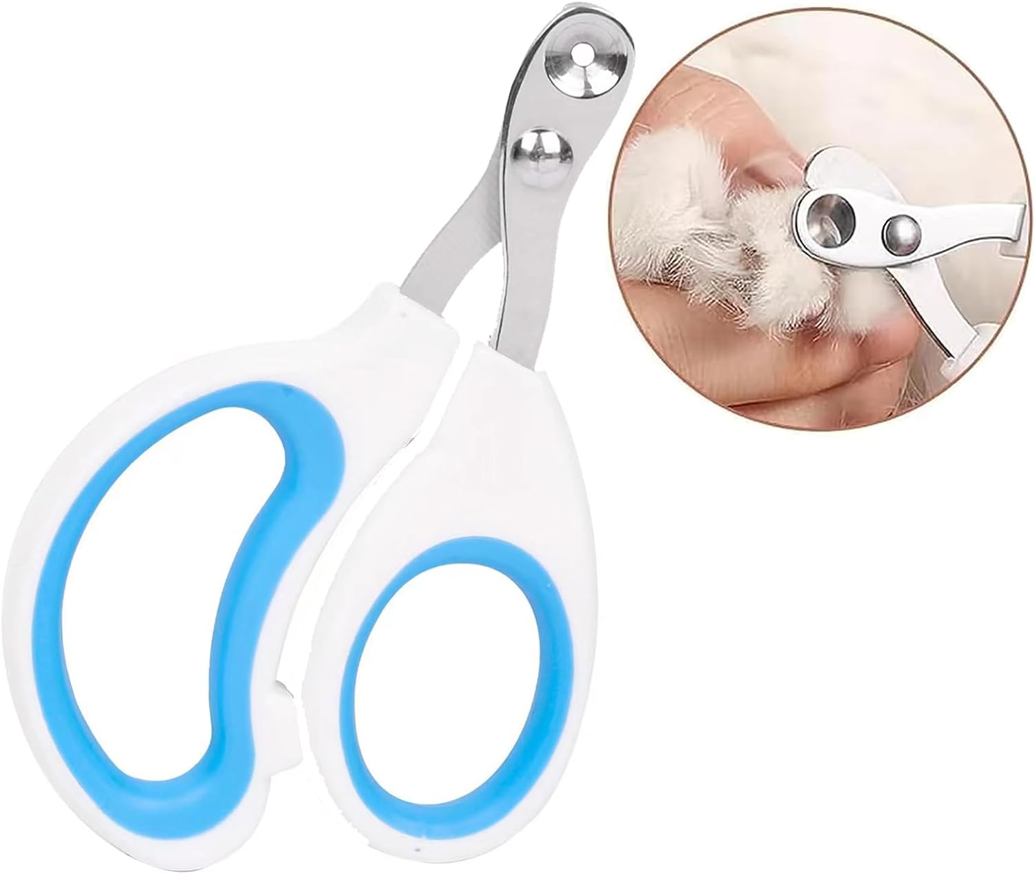 KFX-8042173 Professional Cat Nail Clippers with Safety Circular Cut Hole and Ergonomic Non-Slip Handle for Easy Trimming