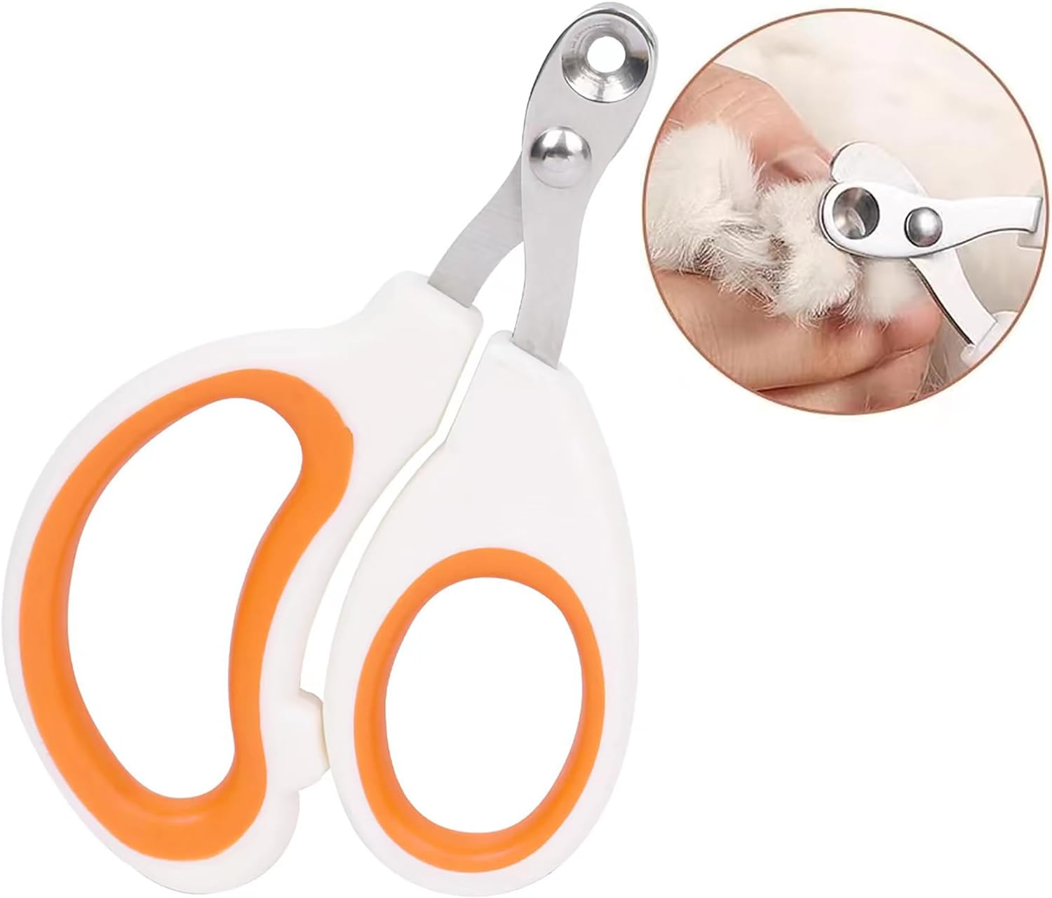 KFX-8042173 Professional Cat Nail Clippers with Safety Circular Cut Hole and Ergonomic Non-Slip Handle for Easy Trimming