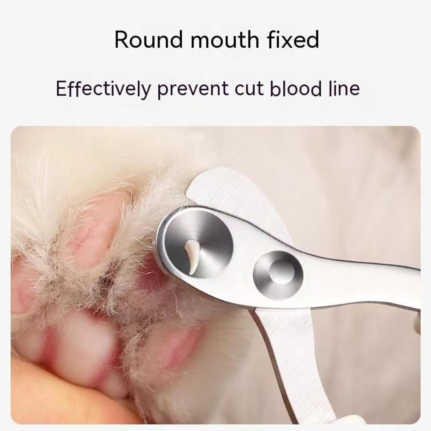 KFX-8042173 Professional Cat Nail Clippers with Safety Circular Cut Hole and Ergonomic Non-Slip Handle for Easy Trimming